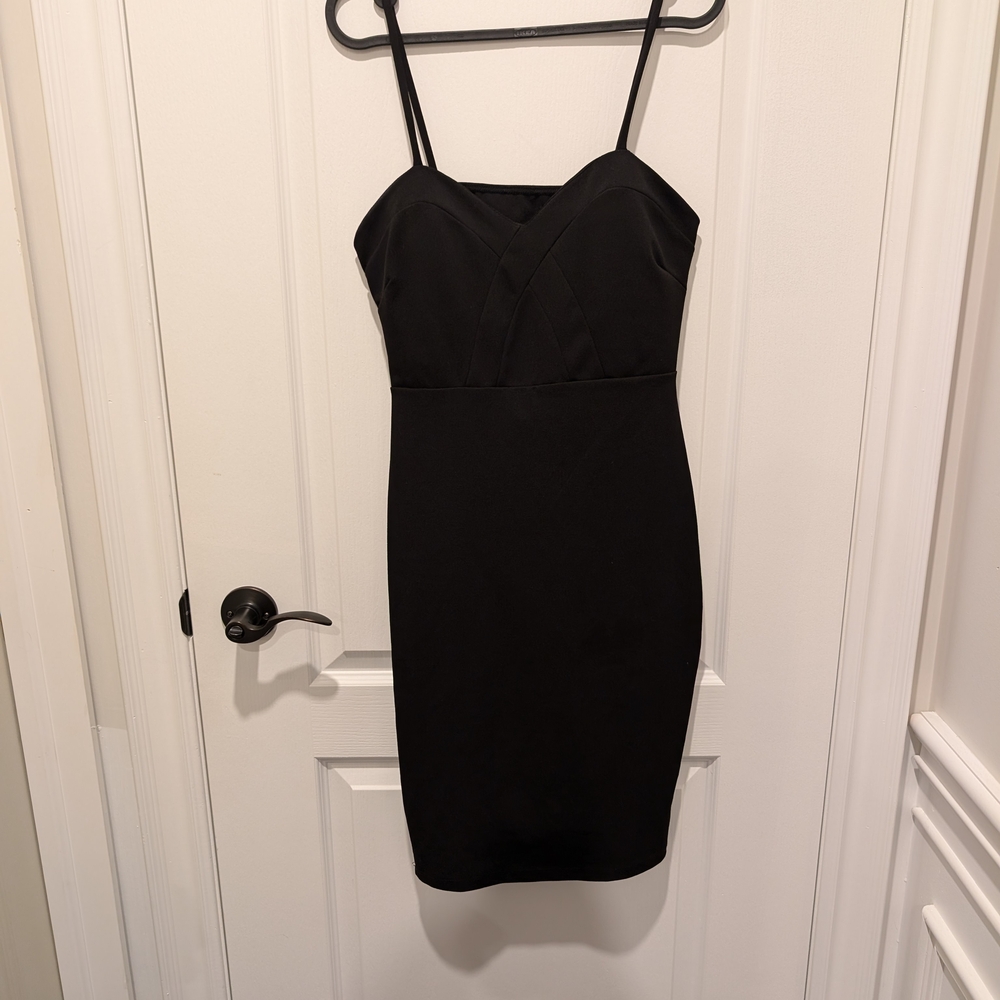 Windsor Dress Black Spaghetti Strap